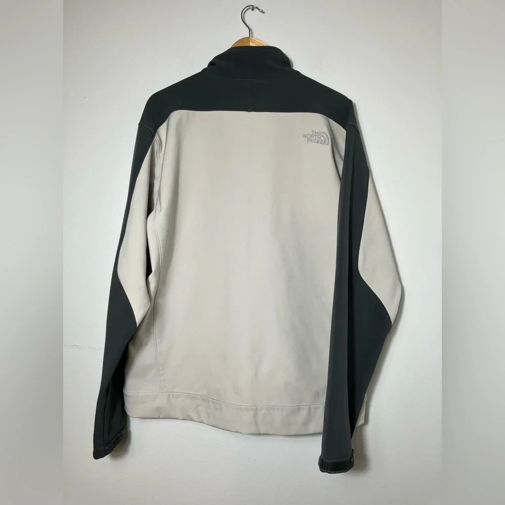 The North Face apex Jacket sz L Nylon Full Zip‎ Gray/black Outdoor Hiking Fall
